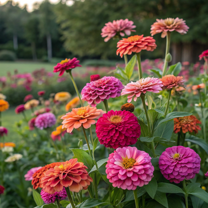 🌺Double Zinnia Mixed Color Seeds