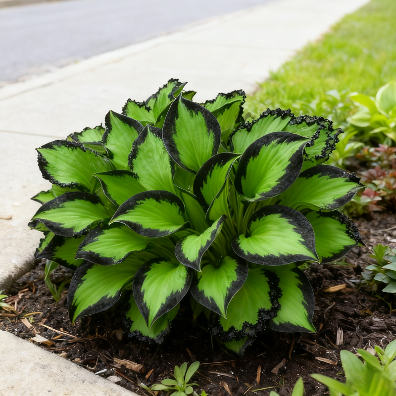 🔥2026 Hot Selling 🌌 Dark Purple Heart Hosta Seeds, a perennial garden plant that is easy to grow