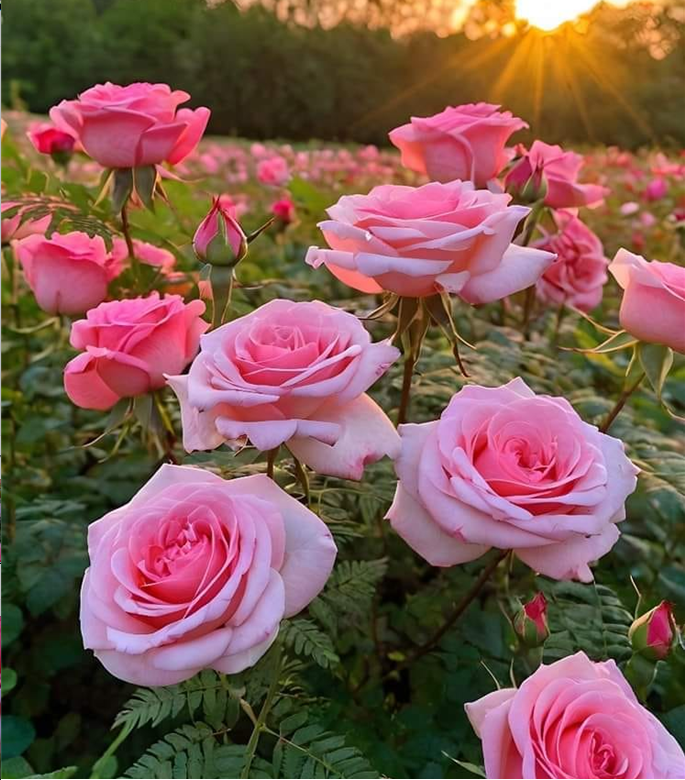 Pink Sunset Roses Seeds