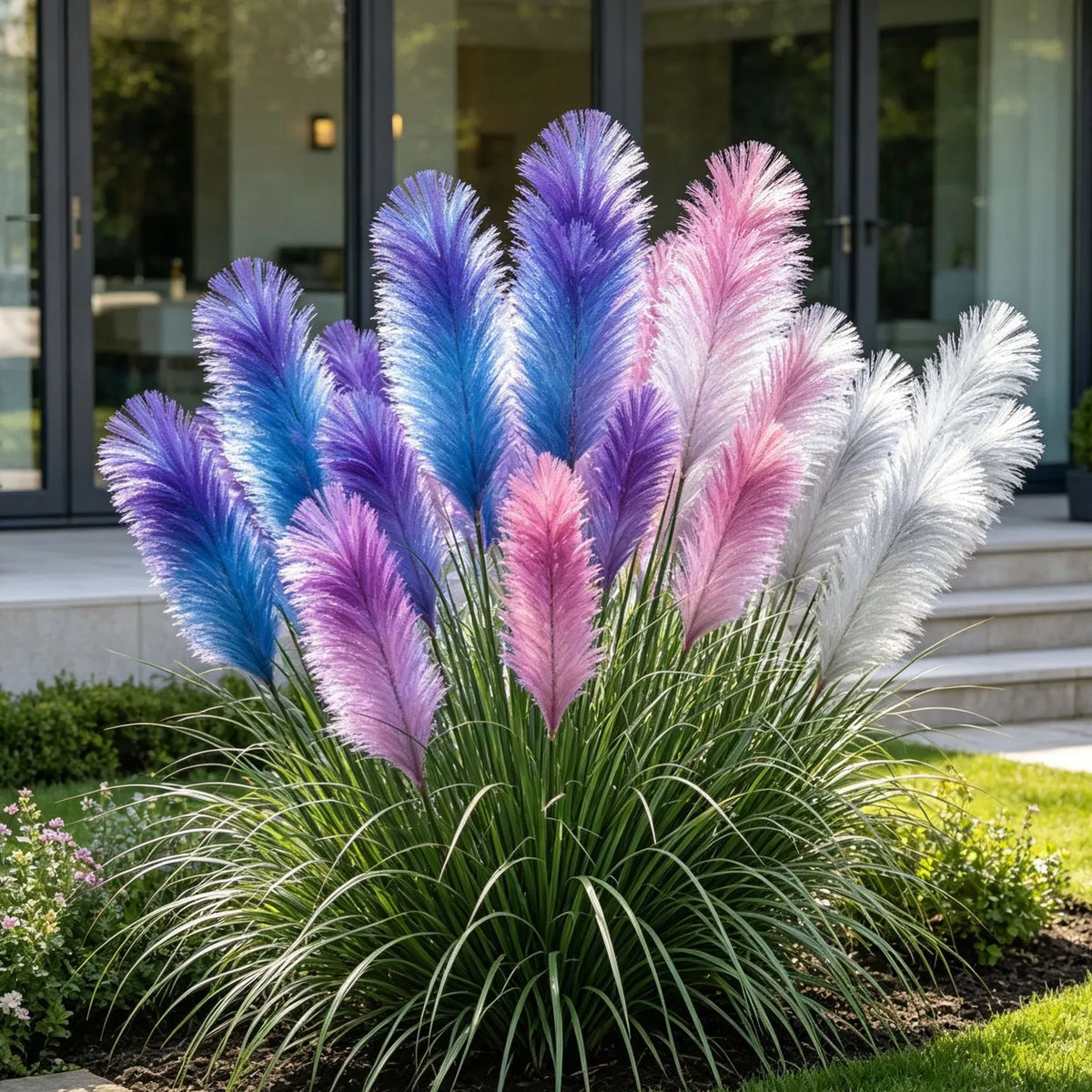 🪶Vibrant Mixed‑Color Ornamental Pampas Grass Seeds | Elegant Tall Feathery Garden Grass