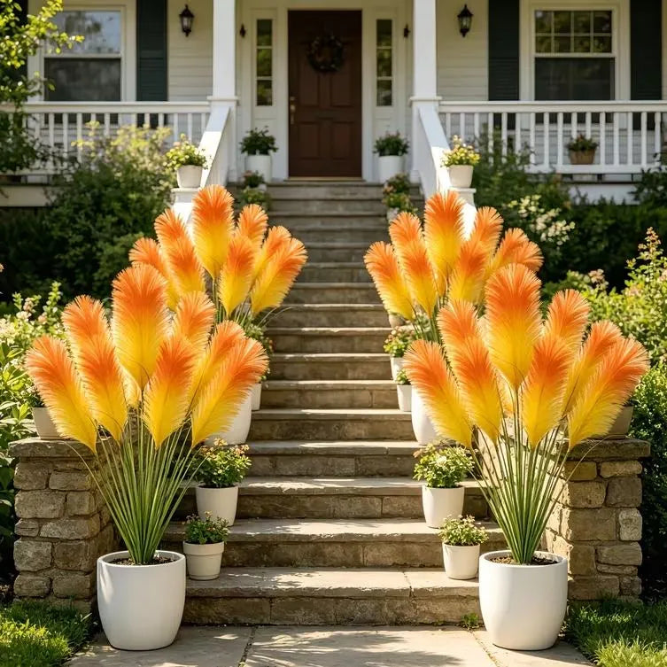 🪶Vibrant Mixed‑Color Ornamental Pampas Grass Seeds | Elegant Tall Feathery Garden Grass