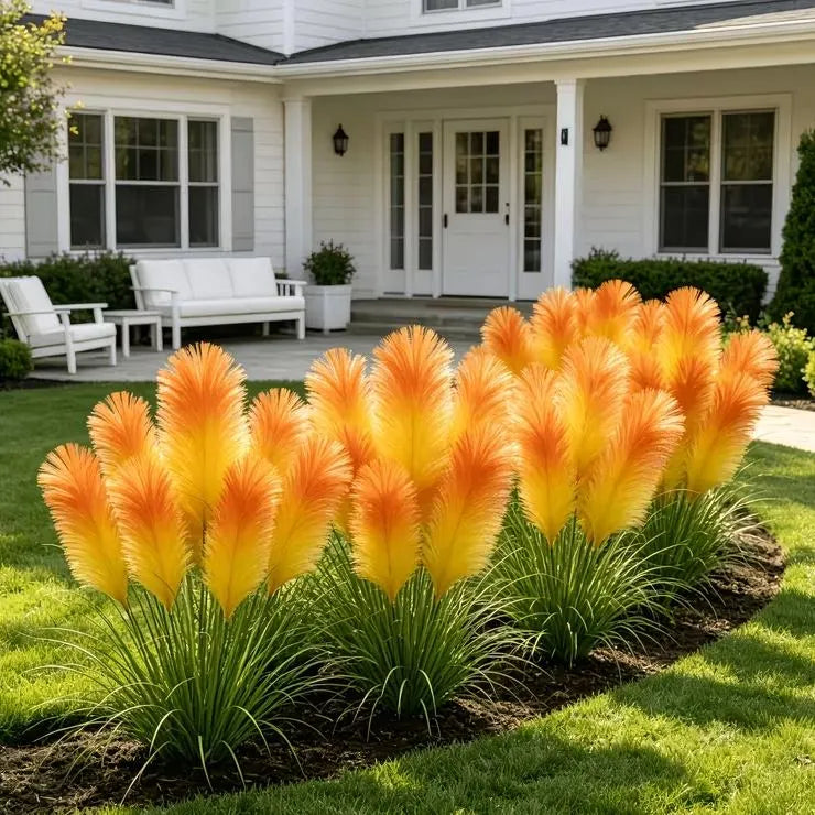 🪶Vibrant Mixed‑Color Ornamental Pampas Grass Seeds | Elegant Tall Feathery Garden Grass