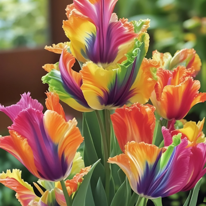 🌷Colorful Parrot Tulip Bulbs—The Rarest Tulip In The World