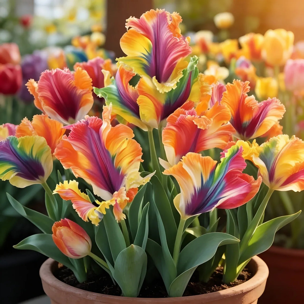 🌷Colorful Parrot Tulip Bulbs—The Rarest Tulip In The World
