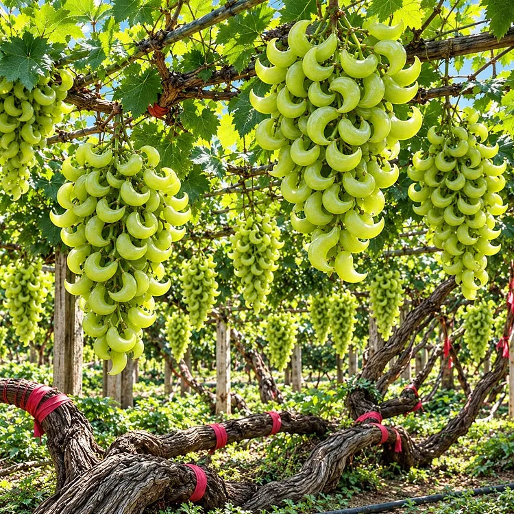 🍇 Rare Crescent Moon Grapes – Grow Stunning Moon-Shaped Grapes at Home!
