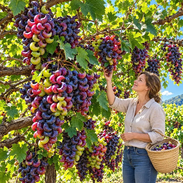 🍇 Rare Crescent Moon Grapes – Grow Stunning Moon-Shaped Grapes at Home!