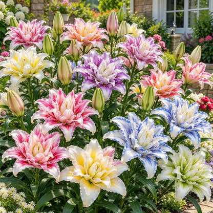 🌸Fairytale Two-Tone Ruffled Double Lily Bulbs