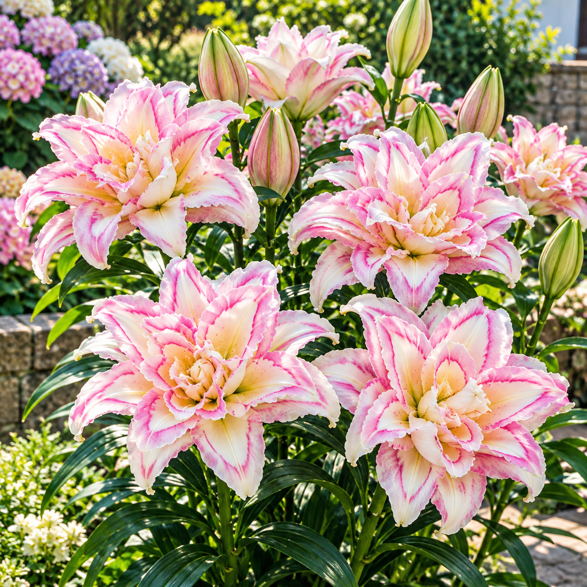 🌸Fairytale Two-Tone Ruffled Double Lily Bulbs