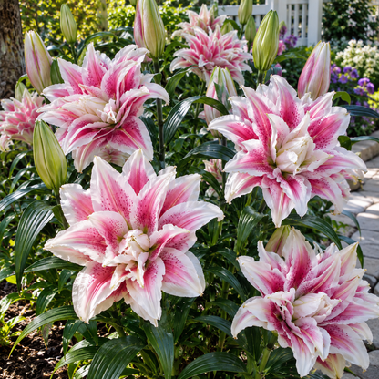 🌸Fairytale Two-Tone Ruffled Double Lily Bulbs