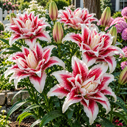 🌸Fairytale Two-Tone Ruffled Double Lily Bulbs