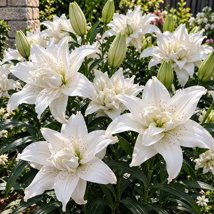 🌸Fairytale Two-Tone Ruffled Double Lily Bulbs