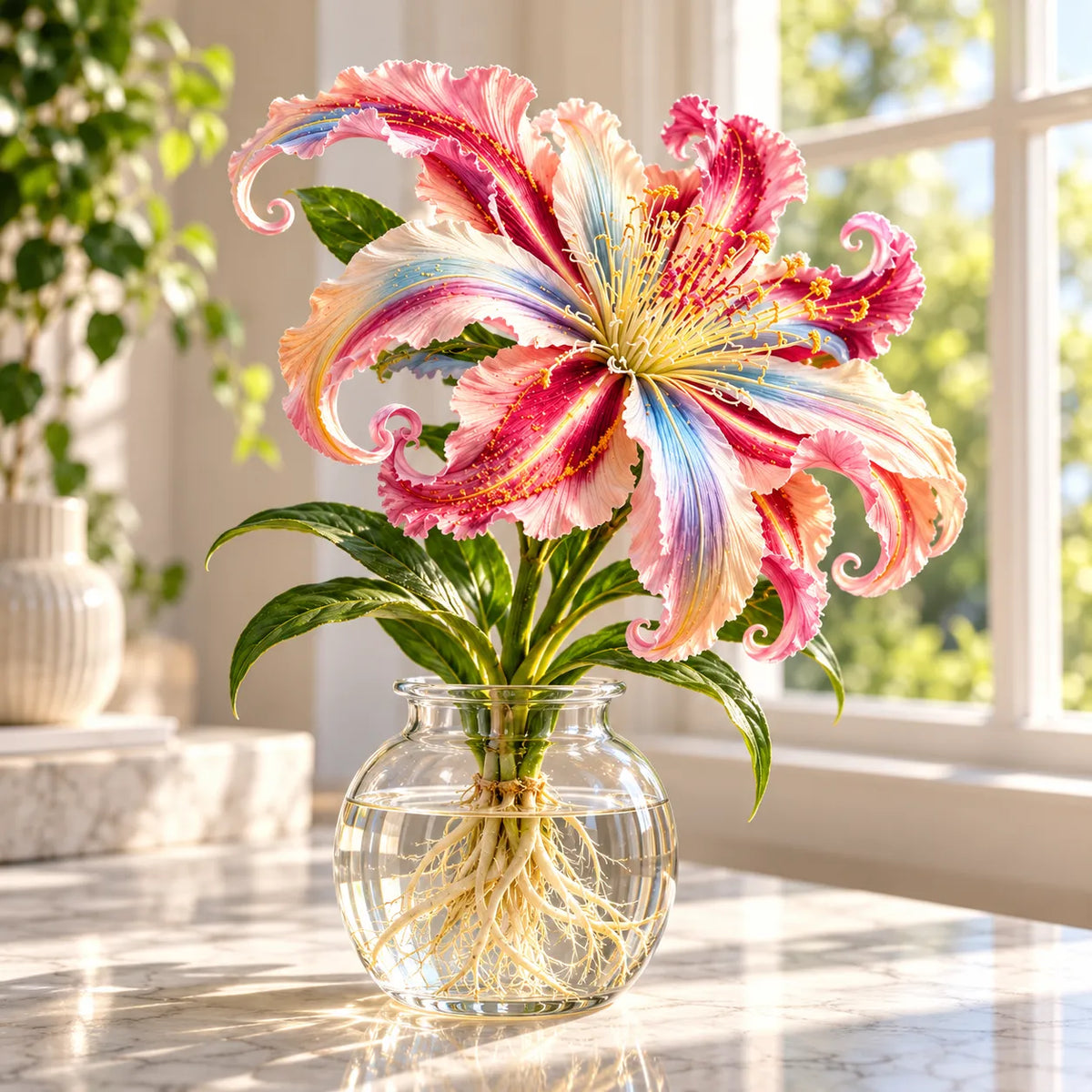🌸 Fantasy Curl Lily Bulbs – Giant Spiral Blooms for Water & Soil Growing! 💧🌱