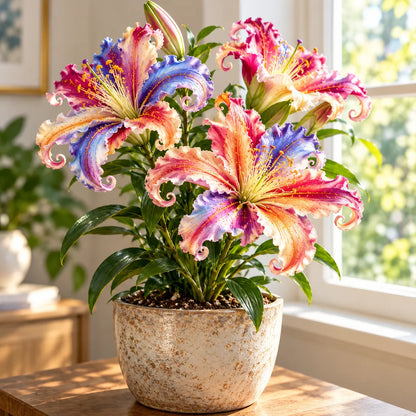 🌸 Fantasy Curl Lily Bulbs – Giant Spiral Blooms for Water & Soil Growing! 💧🌱