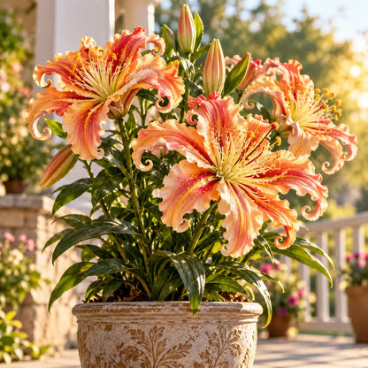 🌸 Fantasy Curl Lily Bulbs – Giant Spiral Blooms for Water & Soil Growing! 💧🌱