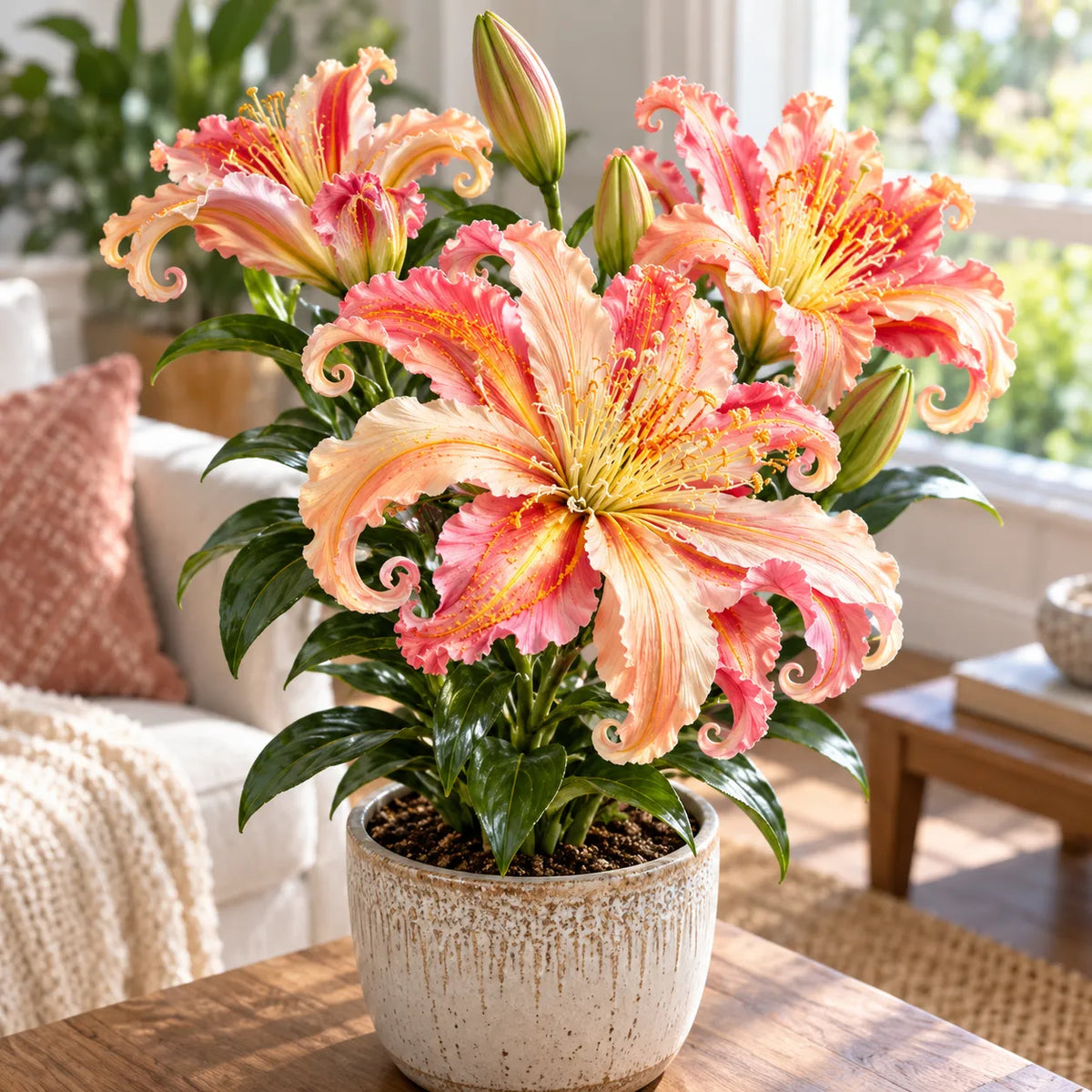 🌸 Fantasy Curl Lily Bulbs – Giant Spiral Blooms for Water & Soil Growing! 💧🌱