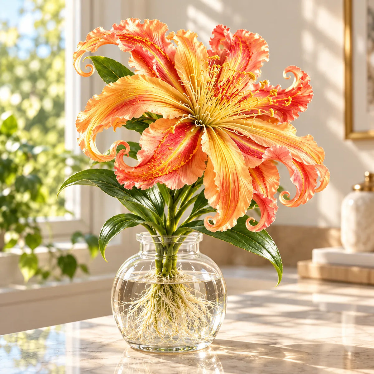🌸 Fantasy Curl Lily Bulbs – Giant Spiral Blooms for Water & Soil Growing! 💧🌱