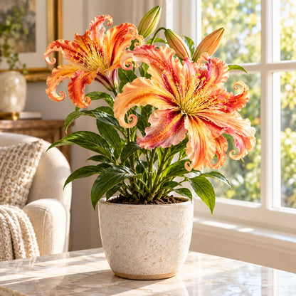 🌸 Fantasy Curl Lily Bulbs – Giant Spiral Blooms for Water & Soil Growing! 💧🌱