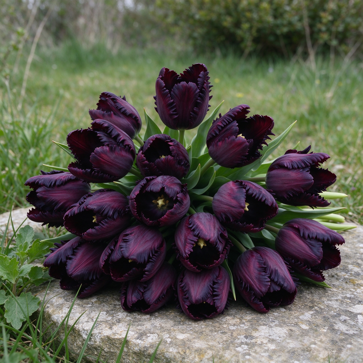 🔥Final day offers a 40% discount！🔥 Black Parrot Tulip, the most dramatic parrot tulip variety.🪴