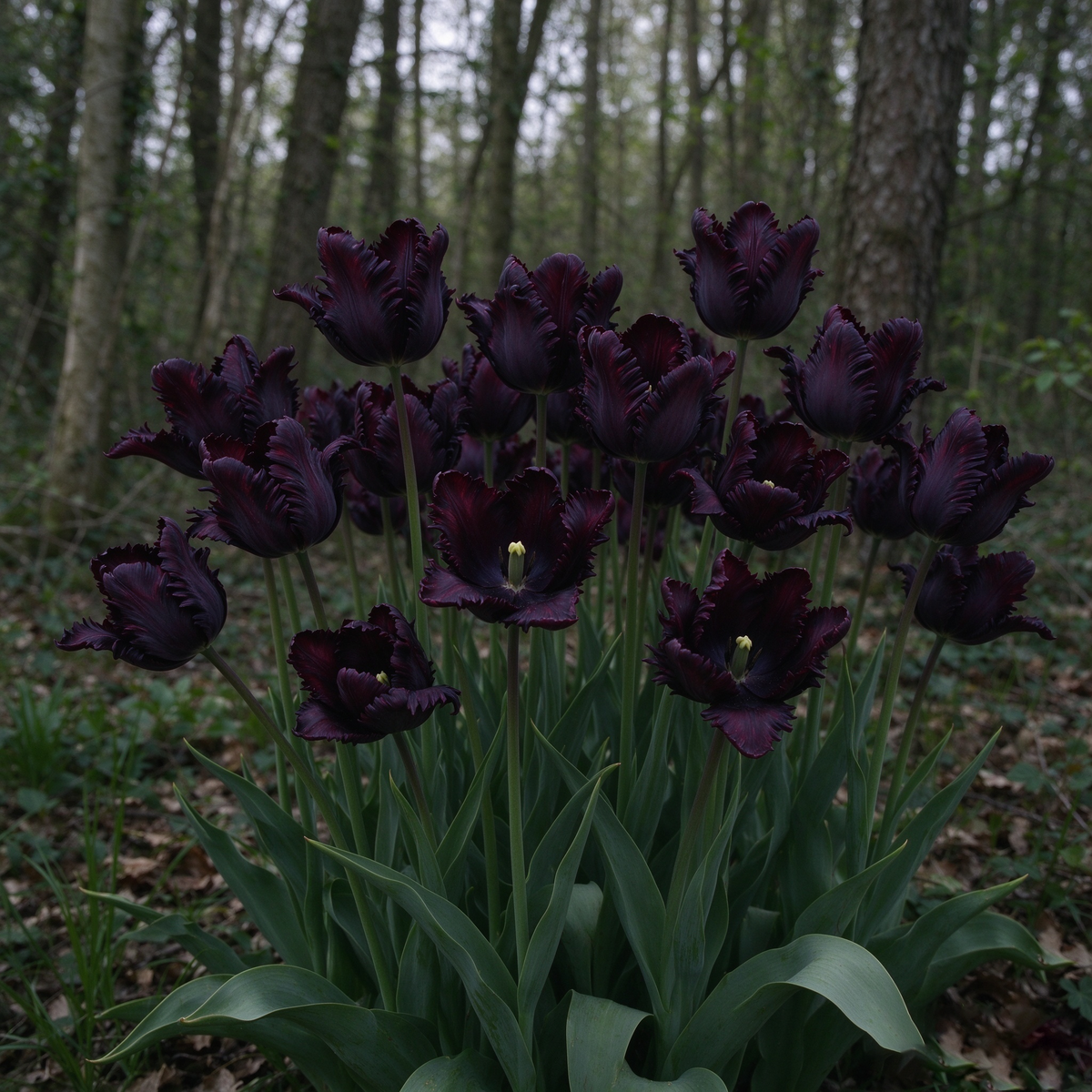 🔥Final day offers a 40% discount！🔥 Black Parrot Tulip, the most dramatic parrot tulip variety.🪴