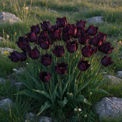 🔥Final day offers a 40% discount！🔥 Black Parrot Tulip, the most dramatic parrot tulip variety.🪴
