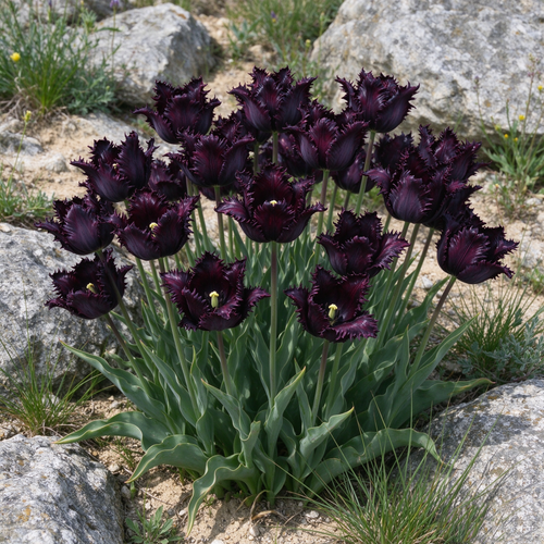 🔥Final day offers a 40% discount！🔥 Black Parrot Tulip, the most dramatic parrot tulip variety.🪴
