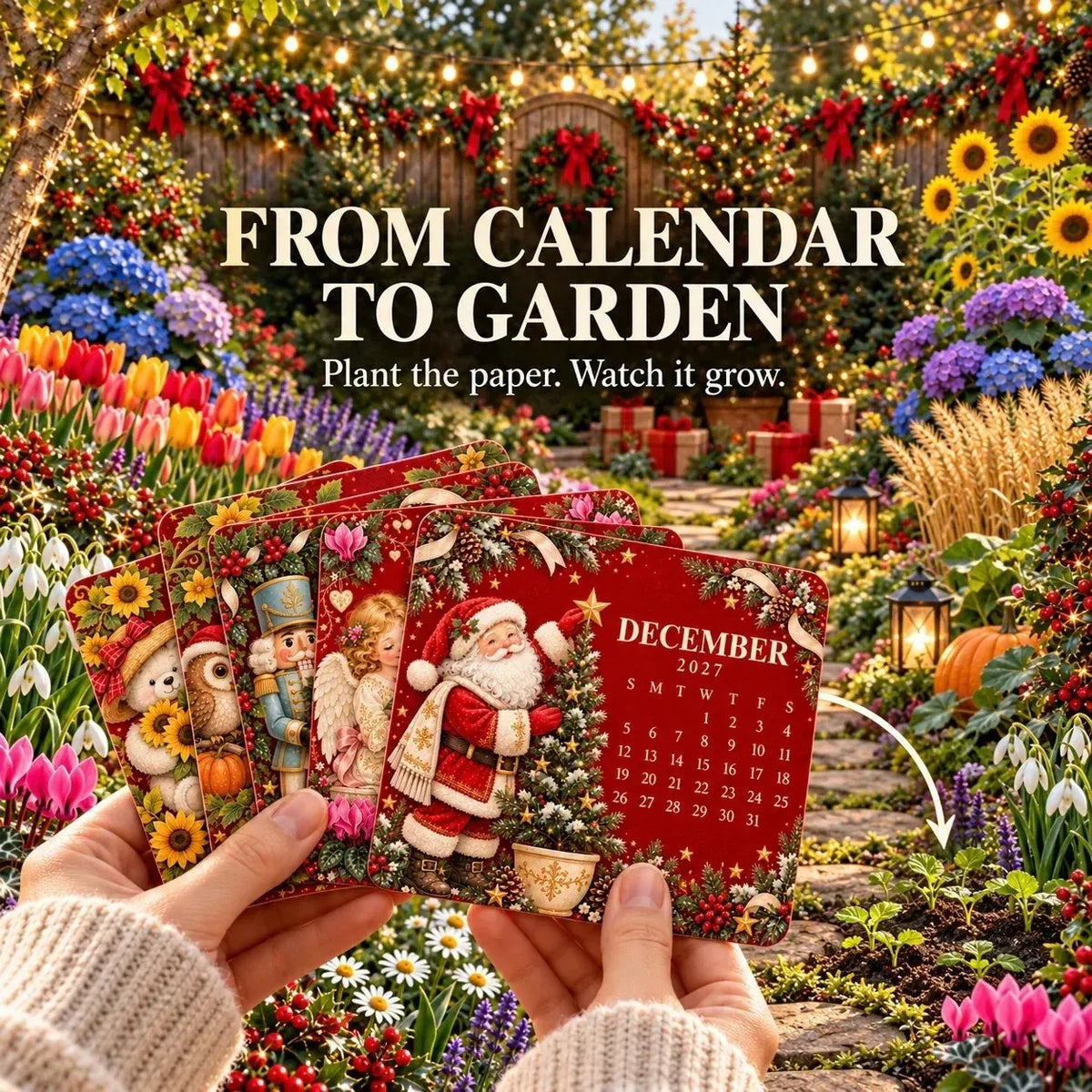 🎄Buy 2 Set Get 1 FREE✨ Christmas Special Edition – Eco-friendly, plantable “timeless” seed calendar 2027 🌸🌿