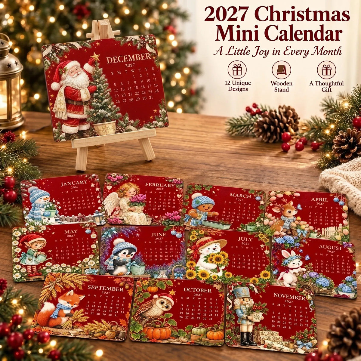 🎄Buy 2 Set Get 1 FREE✨ Christmas Special Edition – Eco-friendly, plantable “timeless” seed calendar 2027 🌸🌿