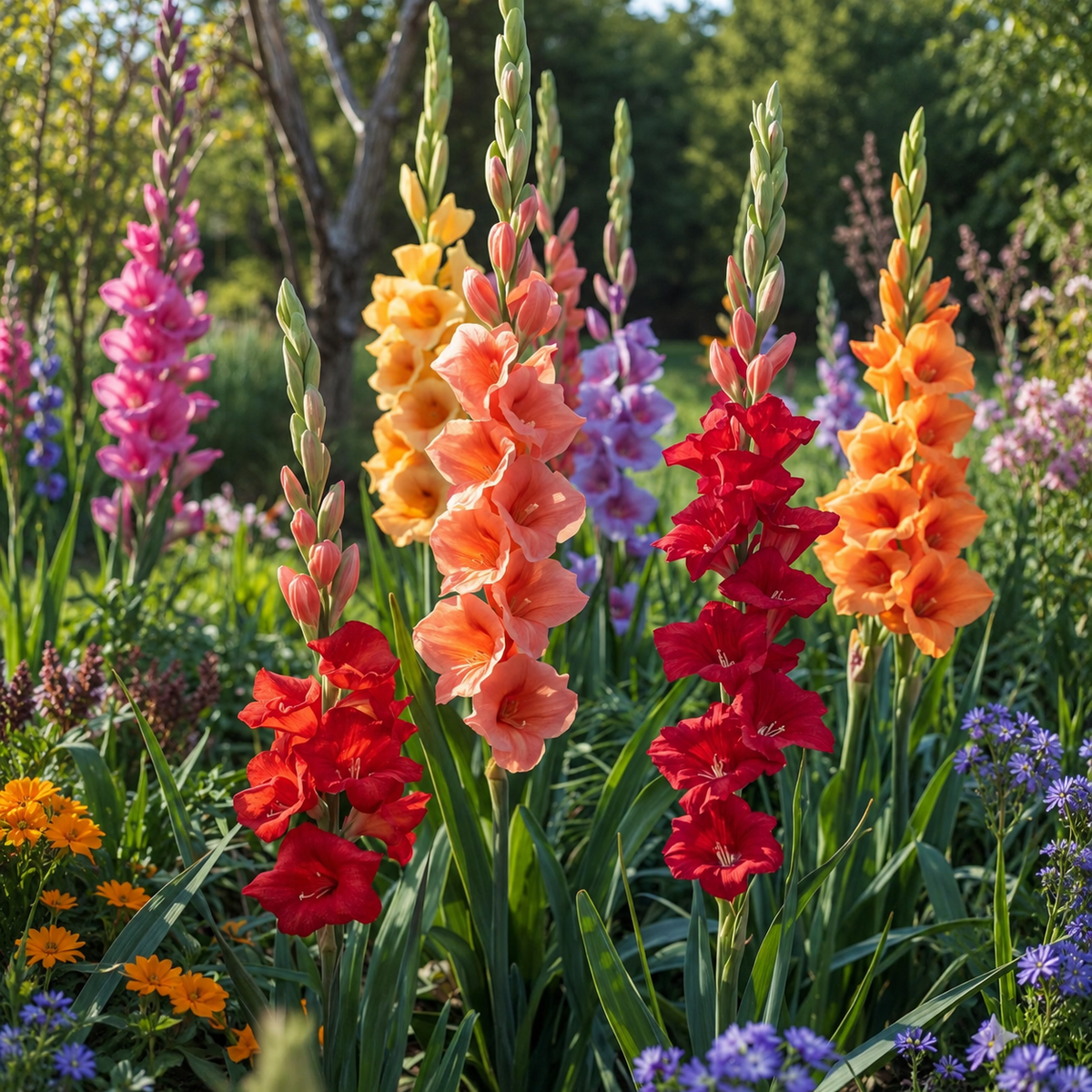 🌸 Colorful Gladiolus Flower Bulbs 🌈