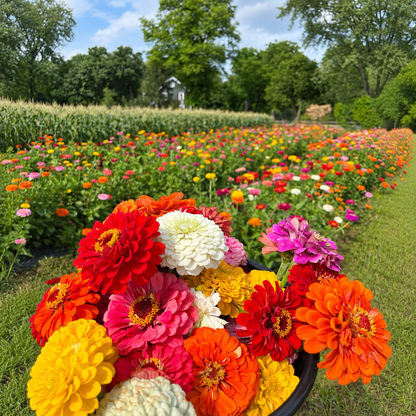 🌸 Grow Your Own Flower Garden – Mix Zinnia Seeds 💐