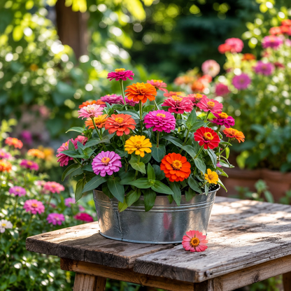 🌸 Grow Your Own Flower Garden – Mix Zinnia Seeds 💐