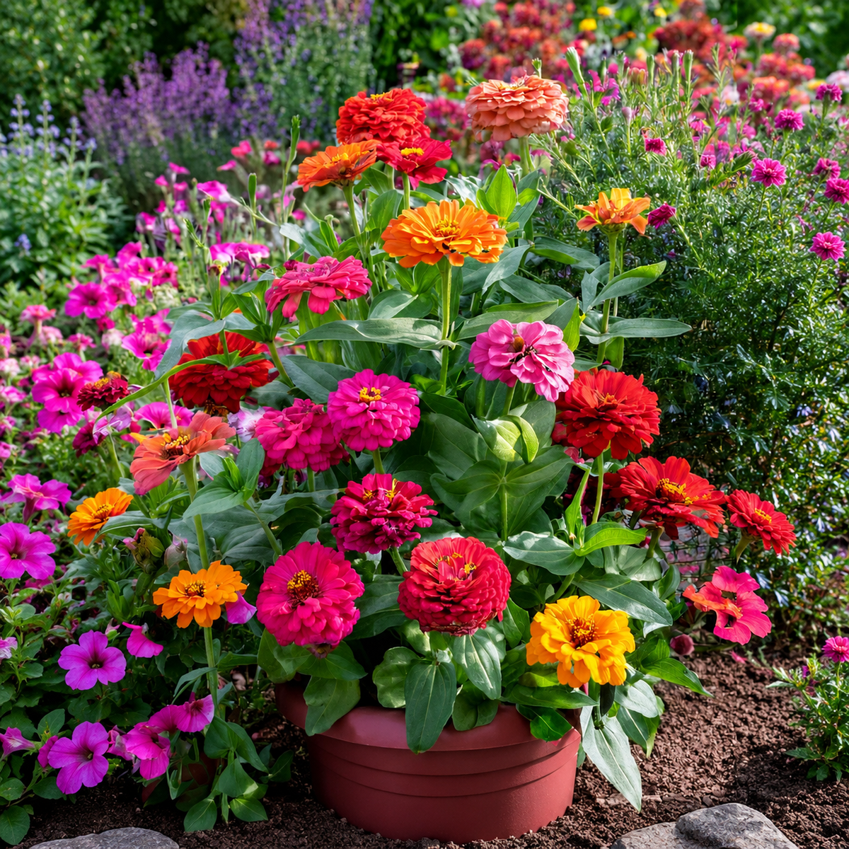 🌸 Grow Your Own Flower Garden – Mix Zinnia Seeds 💐