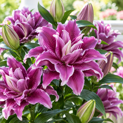 🌸 Romantic Double Oriental Lily Bulbs – Elegant Color Collection