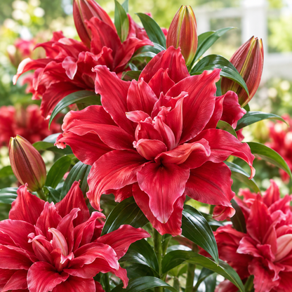 🌸 Romantic Double Oriental Lily Bulbs – Elegant Color Collection