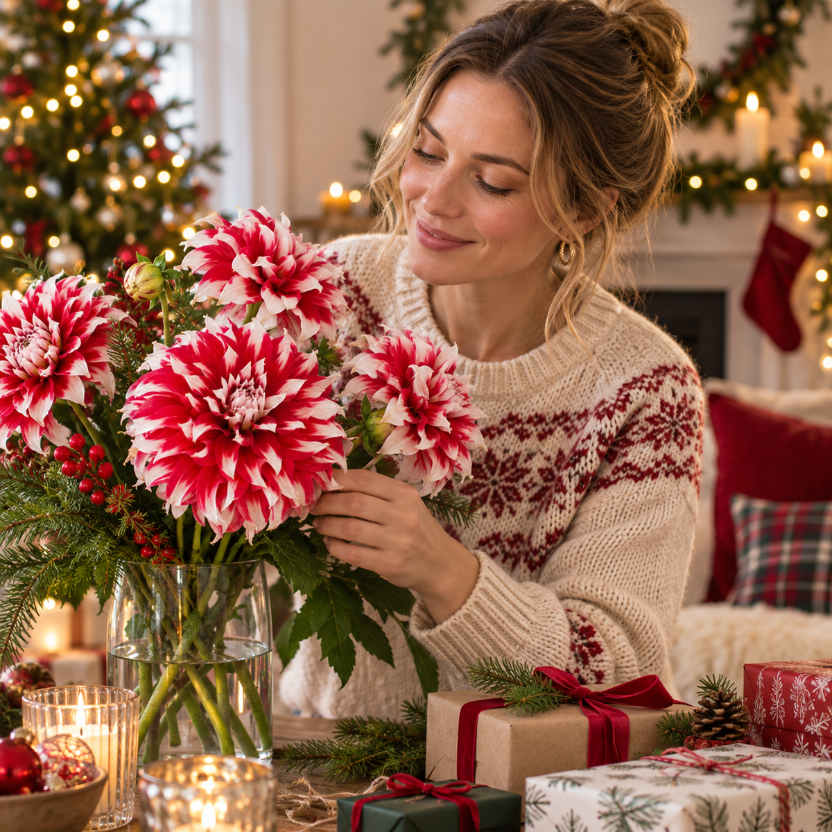 🎅  'Santa Claus' Dahlia Bulbs