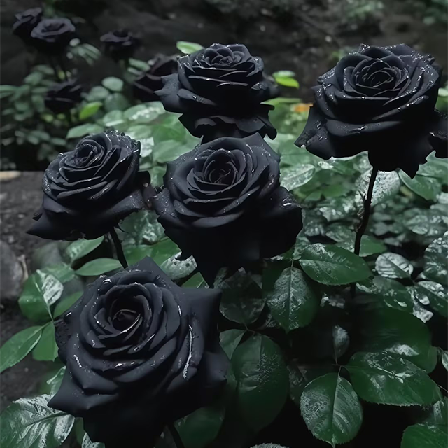 RARE BLACK RED ROSE FLOWER SEEDS