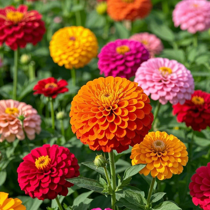 🌺Double Zinnia Mixed Color Seeds
