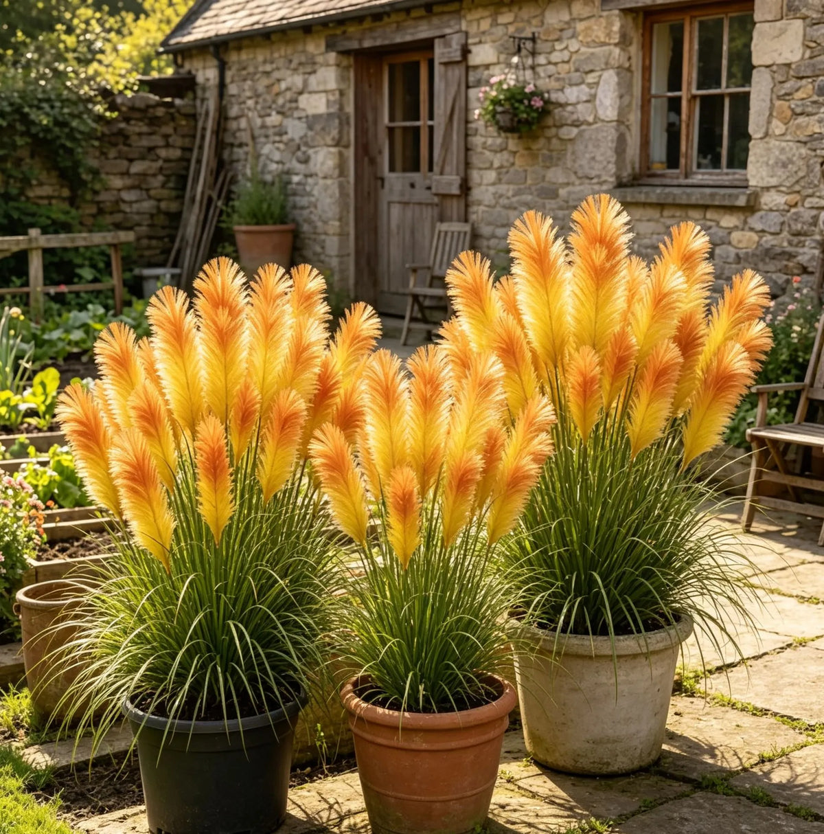 🪶Vibrant Mixed‑Color Ornamental Pampas Grass Seeds | Elegant Tall Feathery Garden Grass