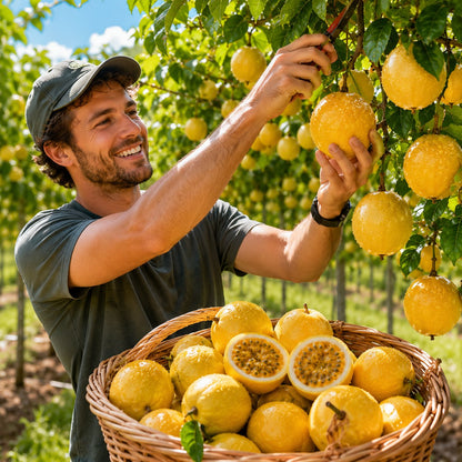 💛 Golden Passion Fruit Seeds – Sweet, Juicy & Delicious