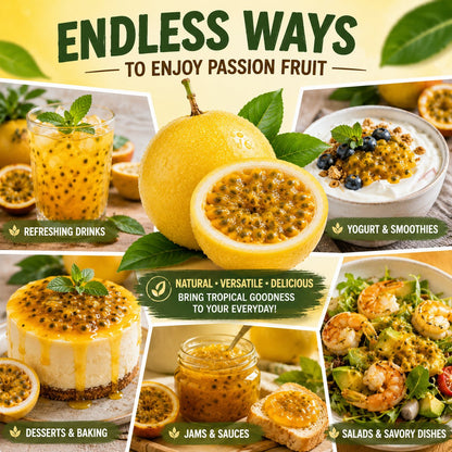 💛 Golden Passion Fruit Seeds – Sweet, Juicy & Delicious