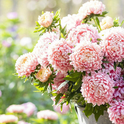 Aster Seeds (Peony Duchess) - Apricot