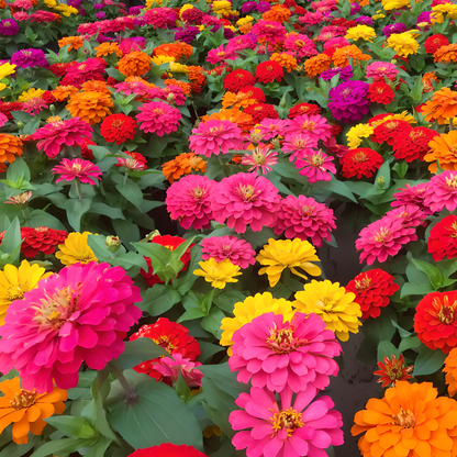 🌺Double Zinnia Mixed Color Seeds