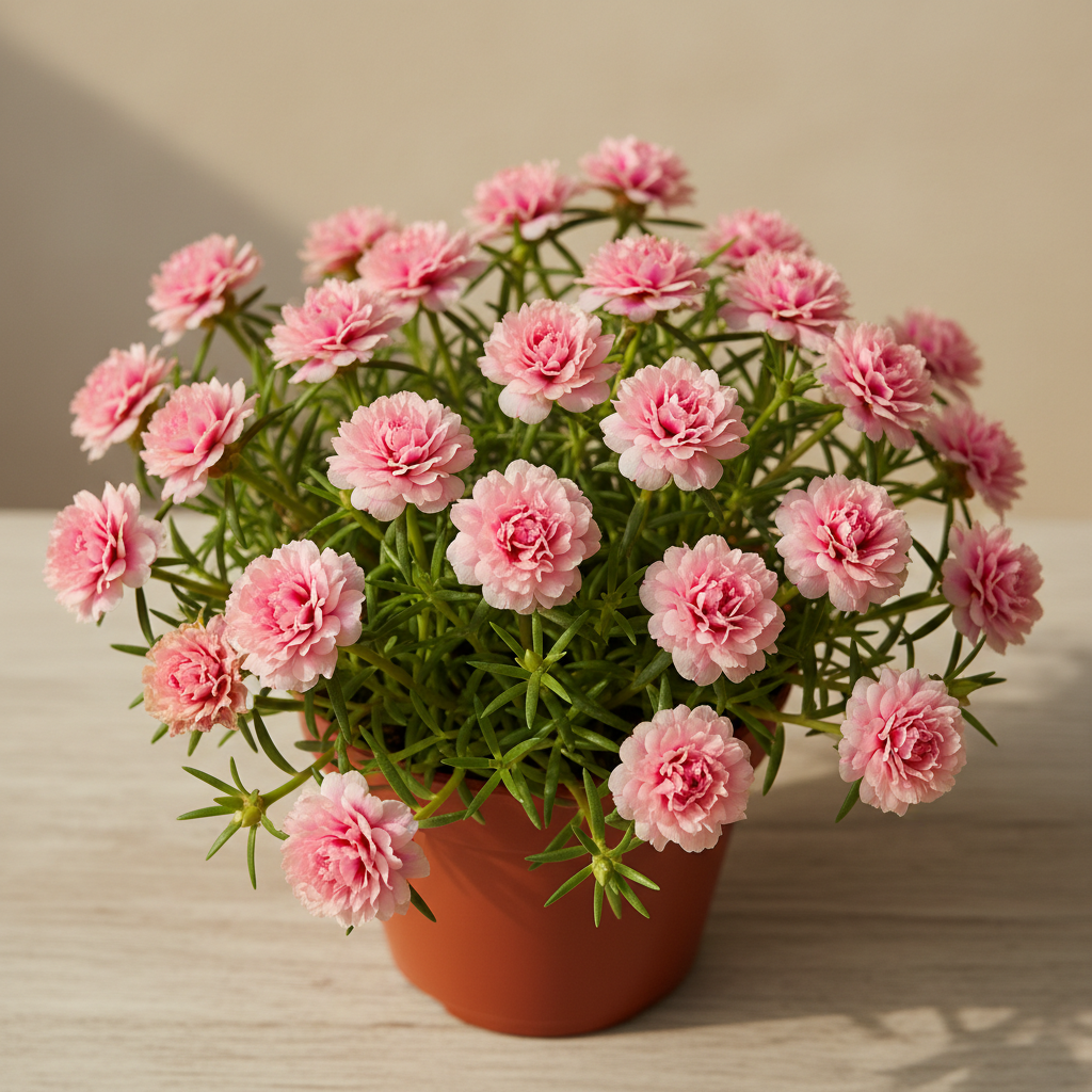 Double-flowered moss rose🌈