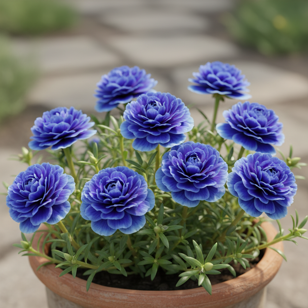 Double-flowered moss rose🌈