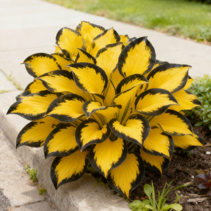 🔥2026 Hot Selling 🌌 Dark Purple Heart Hosta Seeds, a perennial garden plant that is easy to grow
