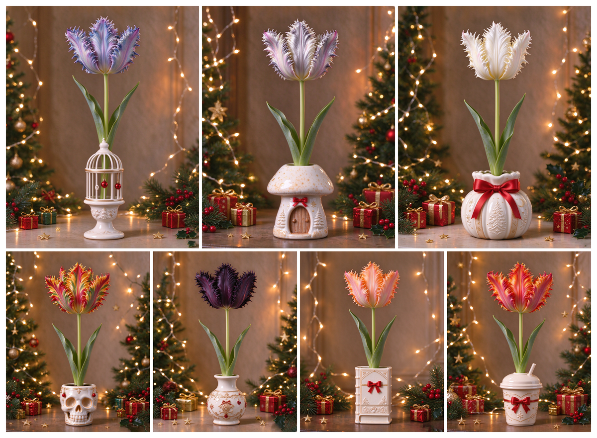 🔥The maximum discount is 40%.7 Varieties of Magic Parrot Tulip Bulbs – No Soil, No Watering, Just Beautiful Blooms!