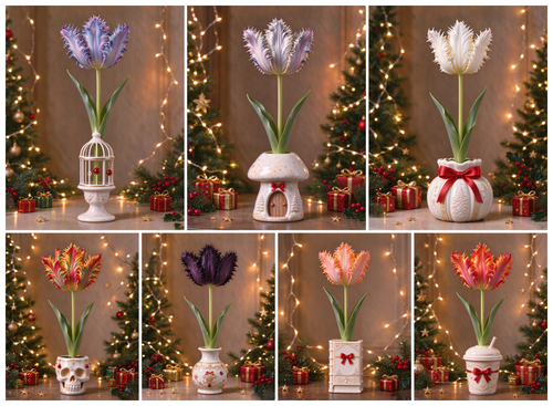 🔥The maximum discount is 40%.7 Varieties of Magic Parrot Tulip Bulbs – No Soil, No Watering, Just Beautiful Blooms!